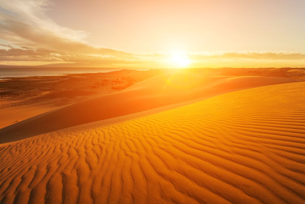 Pouštní krajina Spojených arabských emirátů