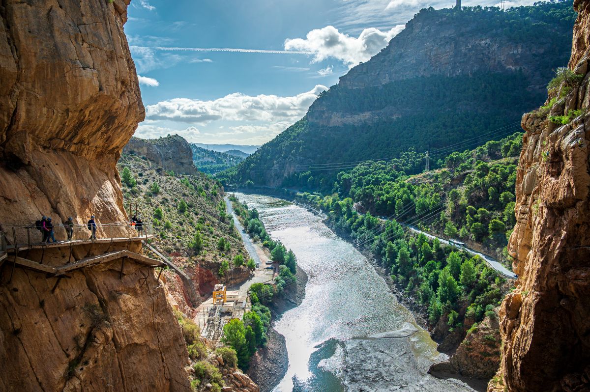 Caminito del Rey v soutěsce Desfiladero de los Gaitanes